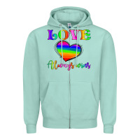 Seafoam love always wins Zipper Hoodie - HRA Design Shop