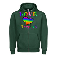 Sports Green love always wins Zipper Hoodie - HRA Design Shop