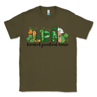 Army Green st. patricks day registered nurse lpn heart Classic Tee - BarkalooDesign