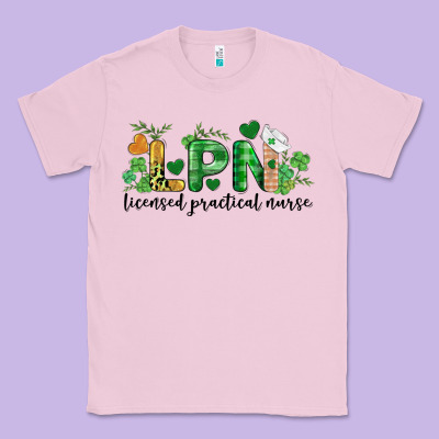 St. Patricks Day Registered Nurse Lpn Heart Classic Tee Designed By Barkaloodesign