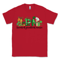 Red st. patricks day registered nurse lpn heart Classic Tee - BarkalooDesign