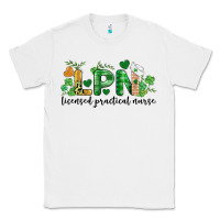 White st. patricks day registered nurse lpn heart Classic Tee - BarkalooDesign