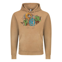 Horseshoe Leopard Gemstone Cactus Patch Vintage Hoodie | Teevron