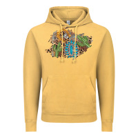Vintage Mustard horseshoe leopard gemstone cactus patch Vintage Hoodie - AdoDesignShop