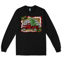 Black christmas truck with tree Long Sleeve Tee - RanaPortraitStore