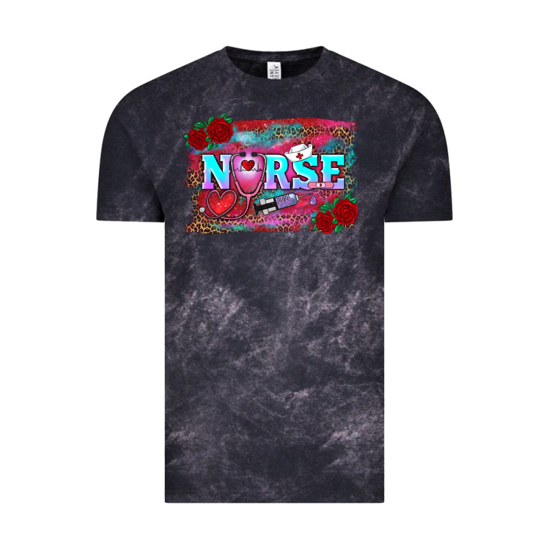 Valentines Day Nurse With Leopard And Turquoise Ba Vintage Tee by RanaPortraitStore | Teevron