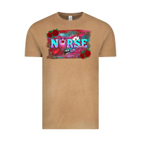 Vintage Camel valentines day nurse with leopard and turquoise ba Vintage Tee - RanaPortraitStore