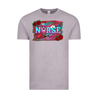 Vintage Zinc valentines day nurse with leopard and turquoise ba Vintage Tee - RanaPortraitStore
