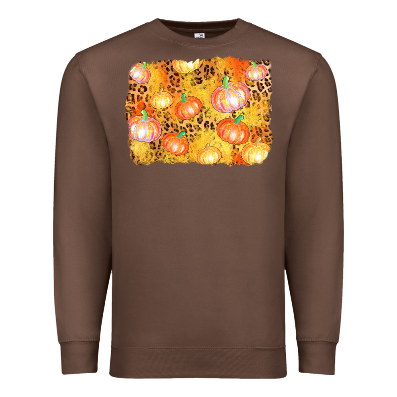 Fall Pumpkin Background Premium Sweatshirt by AdoDesignShop | Teevron