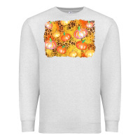 Oatmeal Heather fall pumpkin background Premium Sweatshirt - AdoDesignShop