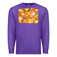 Purple fall pumpkin background Premium Sweatshirt - AdoDesignShop