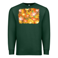 Sports Green fall pumpkin background Premium Sweatshirt - AdoDesignShop