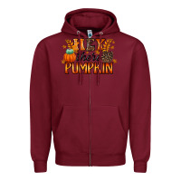 Burgundy hey there pumpkin Zipper Hoodie - RacoonDesign