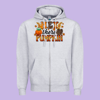 Hey There Pumpkin Zipper Hoodie Designed By Racoondesign