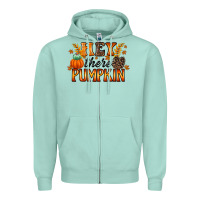 Seafoam hey there pumpkin Zipper Hoodie - RacoonDesign