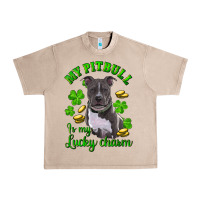 French Oak St. Patrick's Day My Pitbull Is My Lucky Charm Urban Heavy Tee - RanaPortraitStore