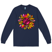 Navy race  sunflower Long Sleeve Tee - Zillion Design Studio