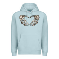Blue Mist skeleton heart Premium Hoodie - MaliasSmallBusiness