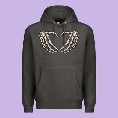 Skeleton Heart Premium Hoodie Designed By Maliassmallbusiness