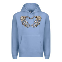Colony Blue skeleton heart Premium Hoodie - MaliasSmallBusiness