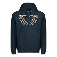 Navy skeleton heart Premium Hoodie - MaliasSmallBusiness