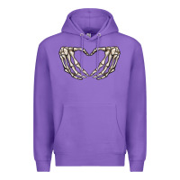 Purple skeleton heart Premium Hoodie - MaliasSmallBusiness