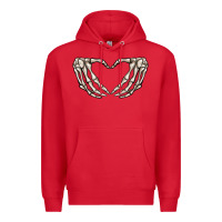 Red skeleton heart Premium Hoodie - MaliasSmallBusiness