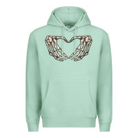 Seafoam skeleton heart Premium Hoodie - MaliasSmallBusiness