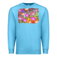 Ocean Blue colourful pumpkin background Premium Sweatshirt - AdoDesignShop
