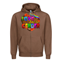 Chestnut love has no gender Zipper Hoodie - HRA Design Shop