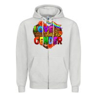 Dove Grey love has no gender Zipper Hoodie - HRA Design Shop