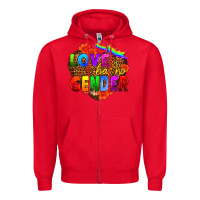 Red love has no gender Zipper Hoodie - HRA Design Shop