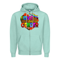 Seafoam love has no gender Zipper Hoodie - HRA Design Shop