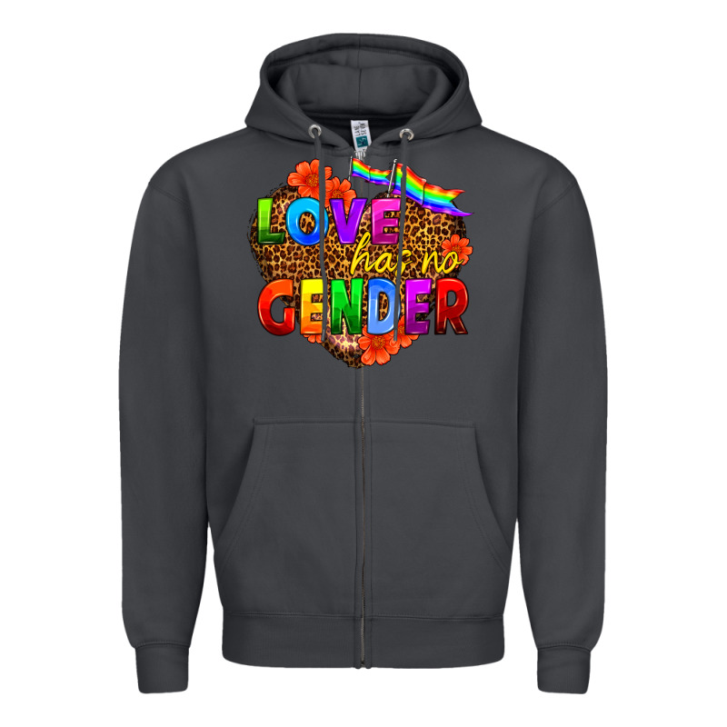 Love Has No Gender Zipper Hoodie by HRA Design Shop | Teevron
