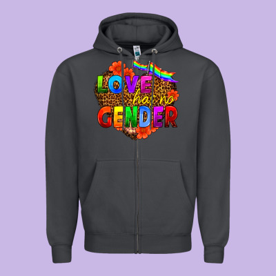 Love Has No Gender Zipper Hoodie Designed By Hra Design Shop