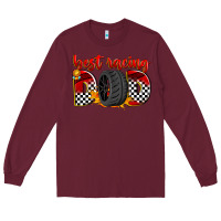 Burgundy best racing dad Long Sleeve Tee - Zillion Design Studio