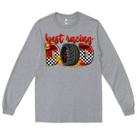 Heather Grey best racing dad Long Sleeve Tee - Zillion Design Studio