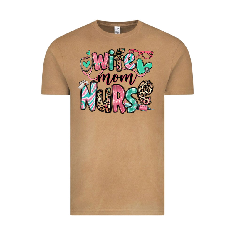 Wife Mom Nurse Vintage Tee by RanaPortraitStore | Teevron