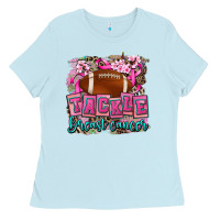 Baby Blue tackle breast cancer Ladies Tee - AdoDesignShop