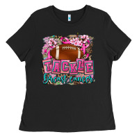 Black tackle breast cancer Ladies Tee - AdoDesignShop