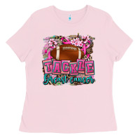Bubblegum Pink tackle breast cancer Ladies Tee - AdoDesignShop