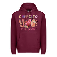 Burgundy cafecito y pan dulce Premium Hoodie - MaliasSmallBusiness