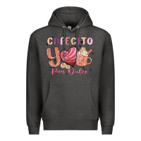 Charcoal Heather cafecito y pan dulce Premium Hoodie - MaliasSmallBusiness
