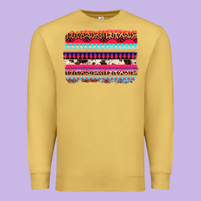 Aztec Western Leopard Cowhide Background Premium Sweatshirt Designed By Adodesignshop