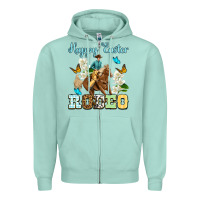 Seafoam Happy Easter rodeo Zipper Hoodie - OliviaCreatesArt