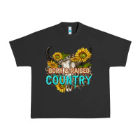 Pigment Black born and raised country tbw Urban Heavy Tee - texasbilliewilder