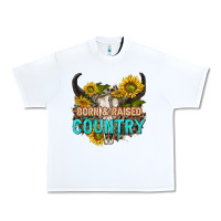 White born and raised country tbw Urban Heavy Tee - texasbilliewilder