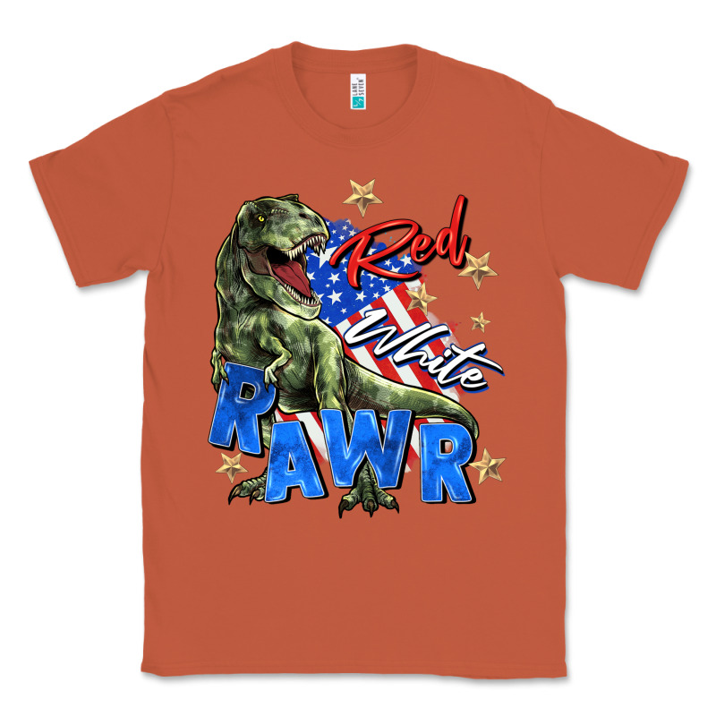 Red White Rawr Classic Tee by Zillion Design Studio | Teevron