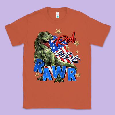 Red White Rawr Classic Tee Designed By Zillion Design Studio
