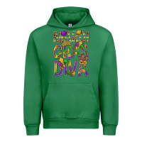 Emerald Mardi Gras diva Urban Hoodie - BundleAndBundleShop